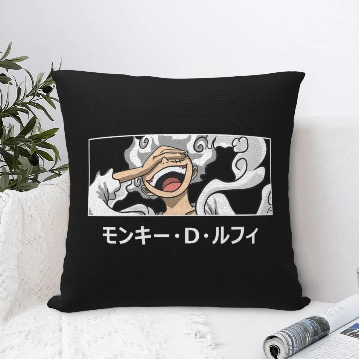 Luffy Japan Anime Pillow Covers Polyester Seat Cushion Cover Creative Home Decoration Throw Pillow Case 40*40