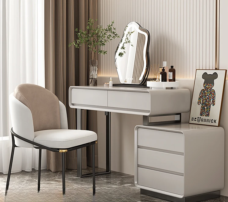 Modern minimalist dresser, simple style, small apartment, bedroom, high-end sense, light luxury, makeup table, storage cabinet,