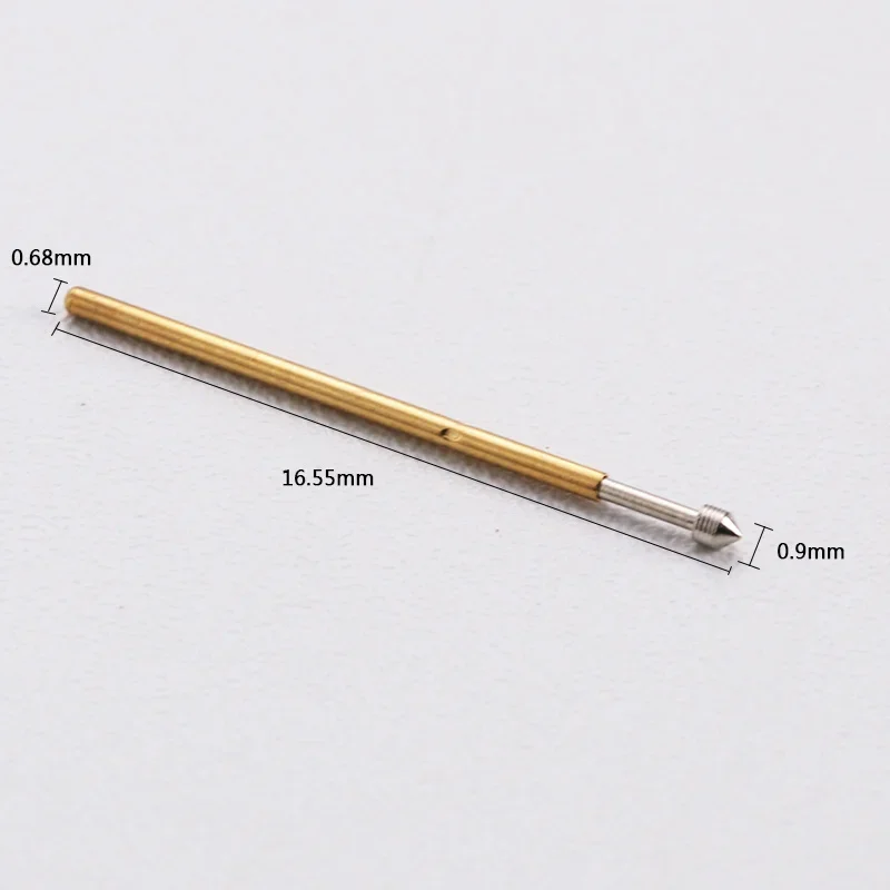 Imagem -05 - Sonda de Teste de Mola Cônica Diâmetro Externo 068 mm Comprimento 1655 mm Pcb Pogo Pin 100 Pcs por Pacote P50-e2