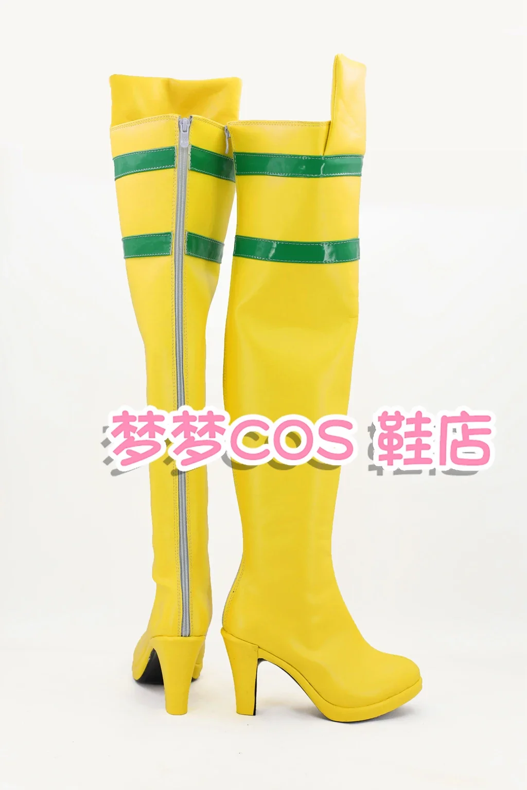 Anime X-MAN Anna Marie Rogue Cosplay zapatos de disfraz botas amarillas hechas a mano