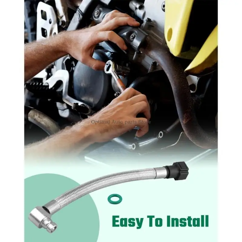 2001-2017 Injected Motorcycle Line Assembly for FXST FLSTF FLSTC FLSTN Model Codes, Part 62900-01D with Braided Sleeve and