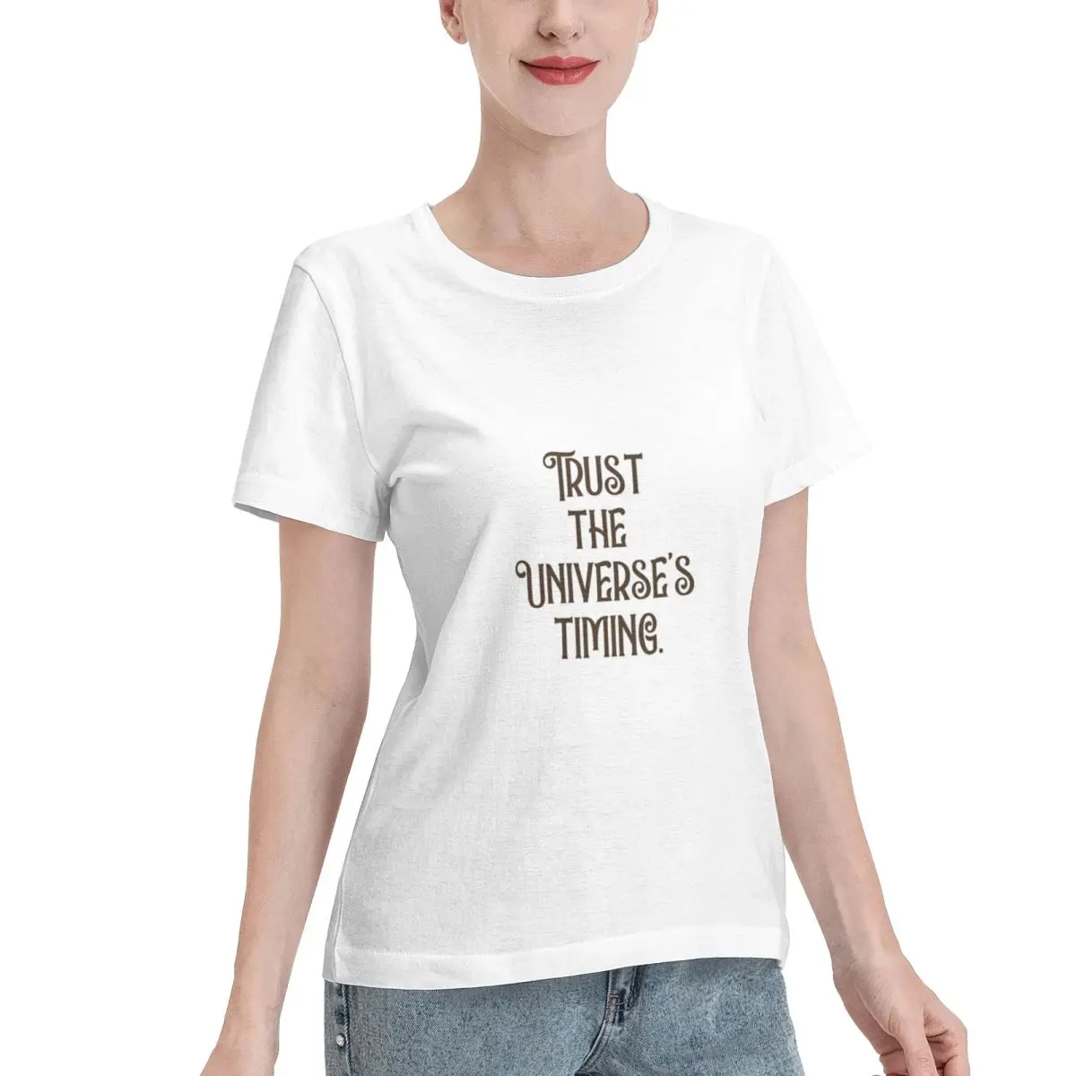 Autumn Inner Trust The Universe S Timing Women's T-shirt Trendy Casual Plus Size Women Tee