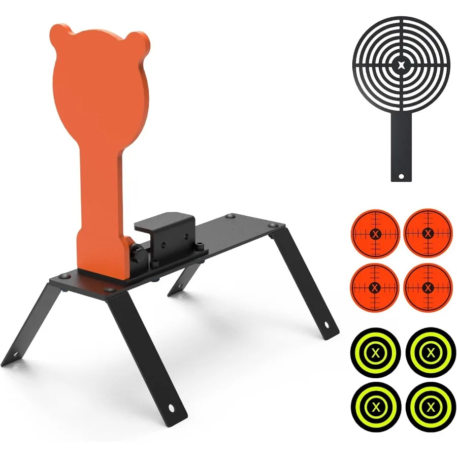 

3/8'' AR500 Auto Reset Target Steel Target for Shooting Range Ideal for Pistol Rifle Handgun Shotgun and Rimfire