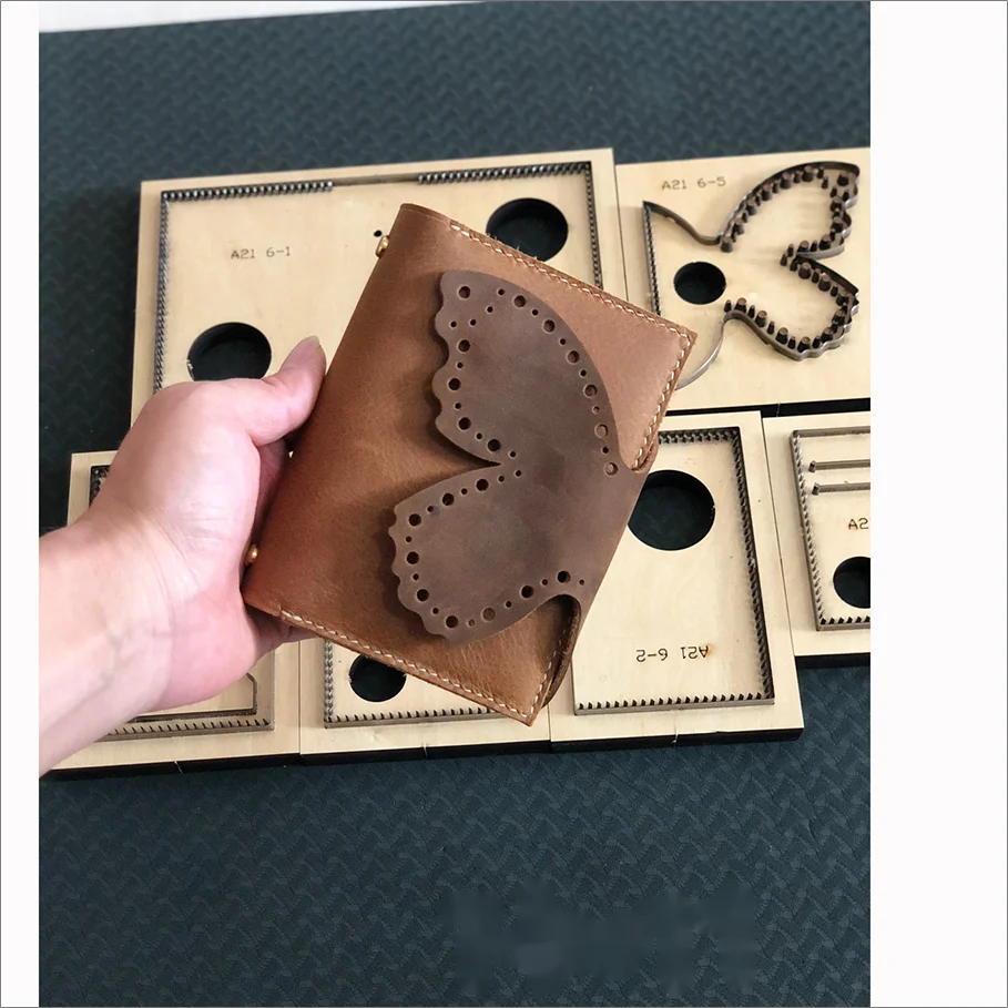 Leather Cutting Dies Laser Mold, Handcraft Punch Tools, Wood Cuts Mould, Work Card, Size 14x11cm