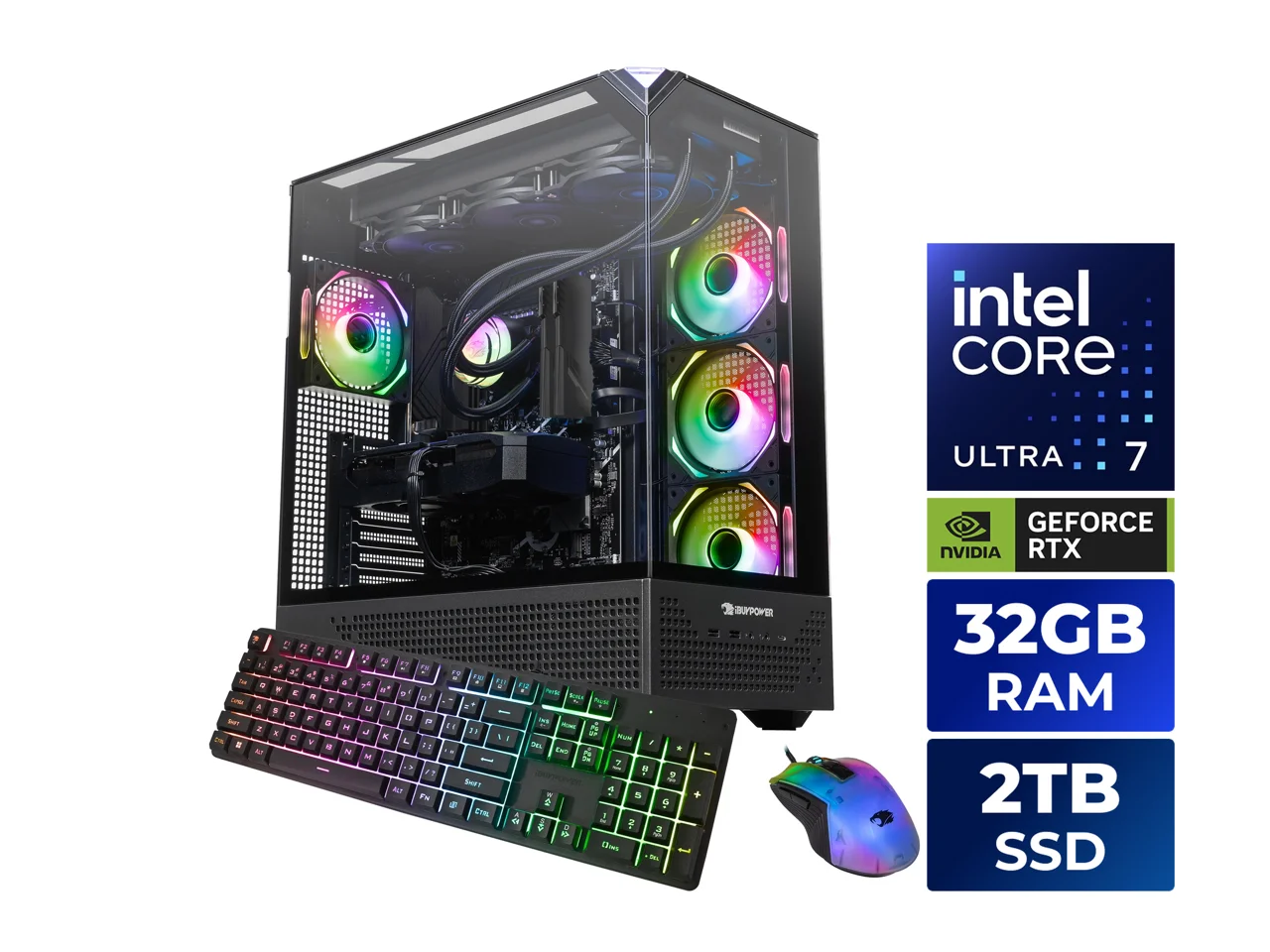 Ibuypower Gaming Desktop Pc Intel Core Ultra 7 270K Plus 32Gb Ddr5 2Tb Ssd Geforce Rtx 5080