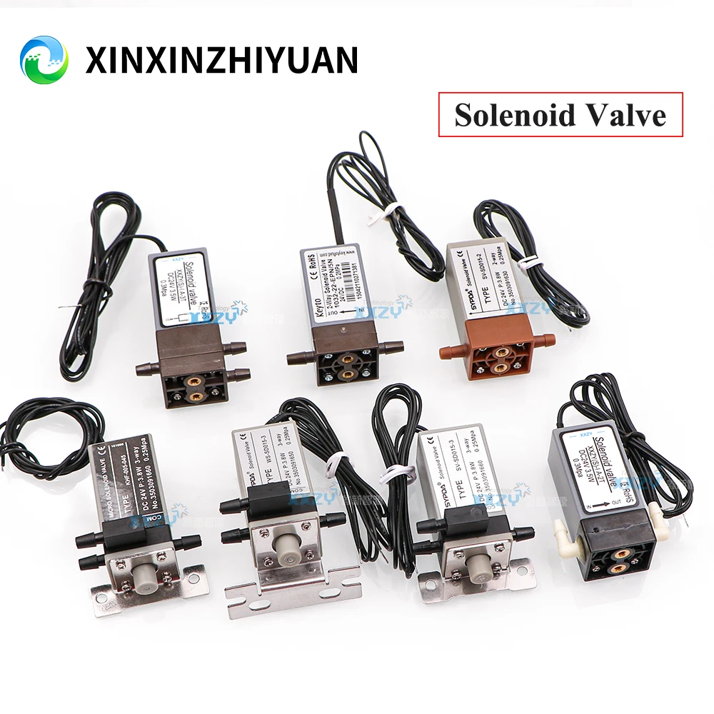 Inkjet Printer Solenoid Valve DC24V 12V Negative Pressure Solenoid Valve 3W 3.5W 3.8W 4.4W 7W UV Machine Magnetic Valve 3-way