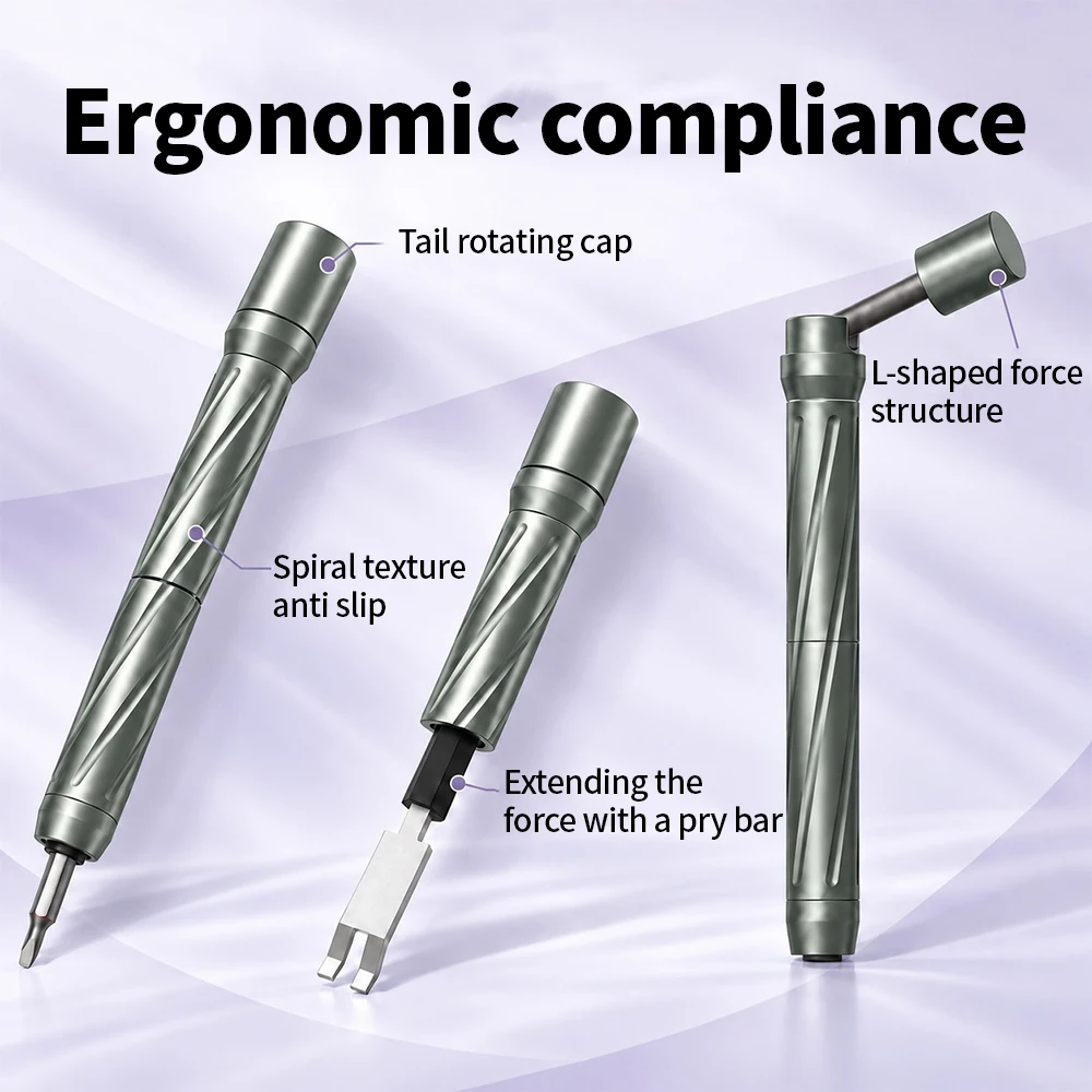 3D Folding Precision Screwdriver Set Magnetic Bits Wrench Pry Bar Repair Tool Kit for PC Phone Electronics Symmetrical Box