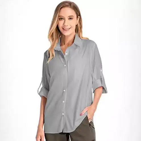 

Women's Long Sleeve Sun Protection Shirt Outdoor Fishing Polyester Fabric UV Protection Abstract Pattern Splice Design Spring...