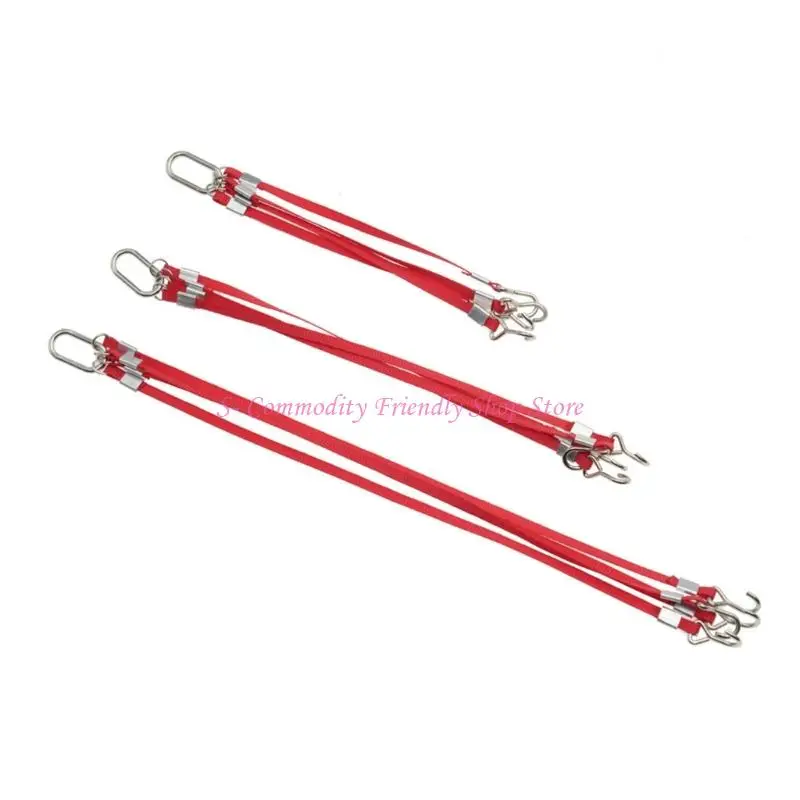 85AE Tow Rope Cloth Winch Strap with Hook For 1/50 Scale Construction Vehicle Models