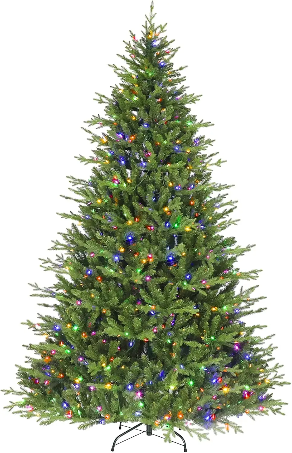 Hykolity 7.5 Ft Prelit Christmas Tree, 2806 Pe&Pvc Realistic Branch Tips, Frasier Grande Christmas Tree With 500 Color Changing