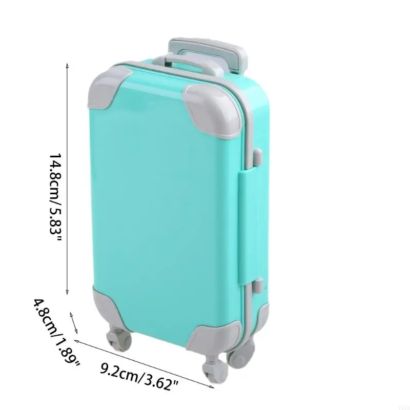 4x7d Mini Tolley False Dolls Travel Suitcase Packing voor Case Weven Packaging Box Simulation Bagage opbergdoos