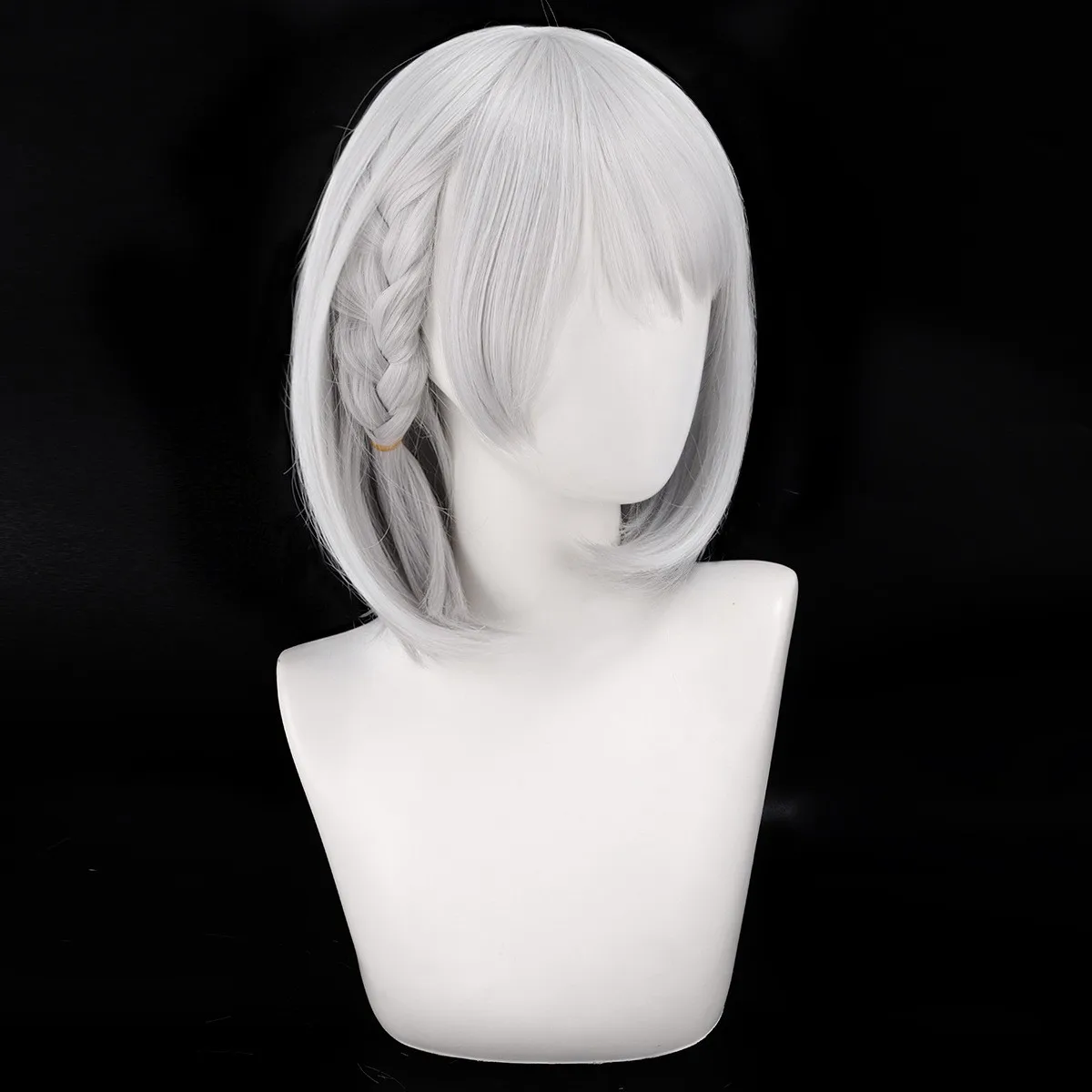 Delta Force Hackclaw Cospaly Wig Game Role-playing Cos Wig Grey Braided  Synthetic Hair Wig Halloween Carnival Props