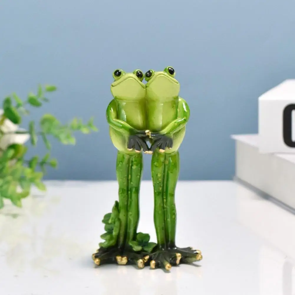 

Resin Frog Ornament Yoga Frog Figurine Resin Couple Ornament for Home Office Decoration Collectible Desktop for Frog for Desk