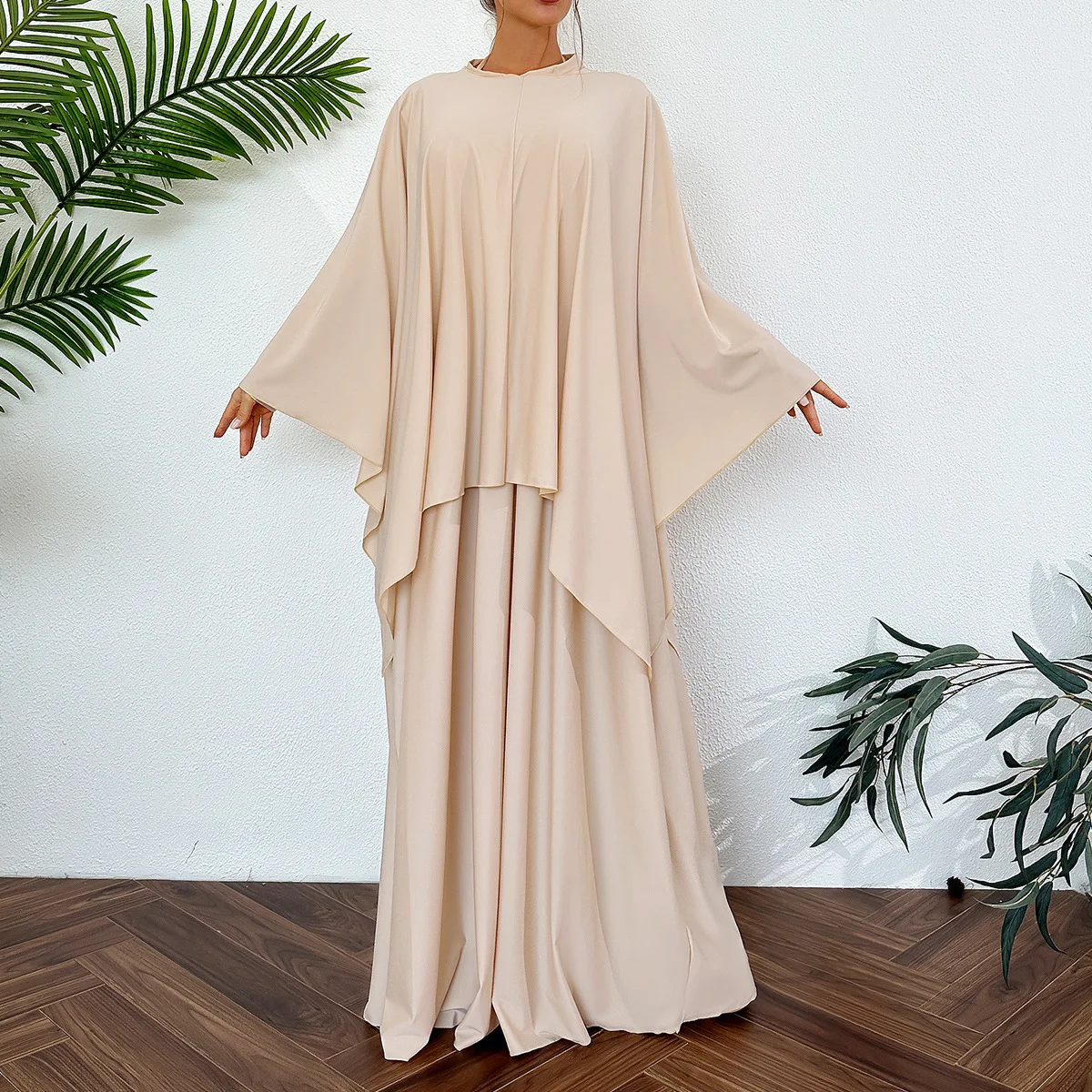 

Новый мусульманский консервативный купальник 2026 года, однотонный, с длинными рукавами, брюками, солнцезащитный, пляжный, многокомпонентный купальник для Ближнего Востока