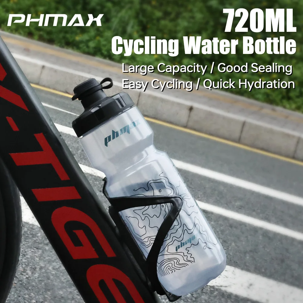 

PHMAX Cycling Water Bottle MBT Road Bicycle Lightweight Water bottle Large Capacity 720ml Bicycle accessories Drinking bottle