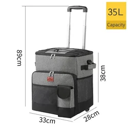 Camping Storage Box Folding Picnic Trunk Cooling Deutschland Lager Cooler Organizer Lunch Box Outdoor Moving Container