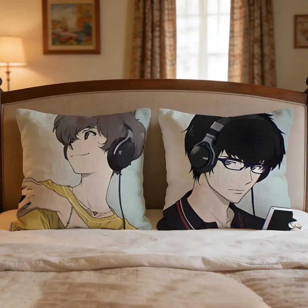 Anime Terror in Resonance Cushion Cover 4Pcs Decorative Covers Soft Cushion Case for Sofa Couch Decor 40x40 45x45 Pillowcases