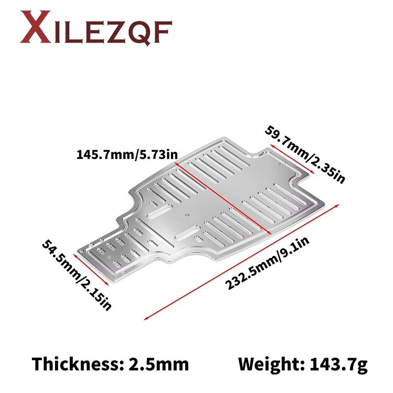 XILEZQF RC Stainless Steel Chassis Armor Protection Skid Plate for TAMIYA Sand Scorcher SRB RC Car Upgrade Part Accessory