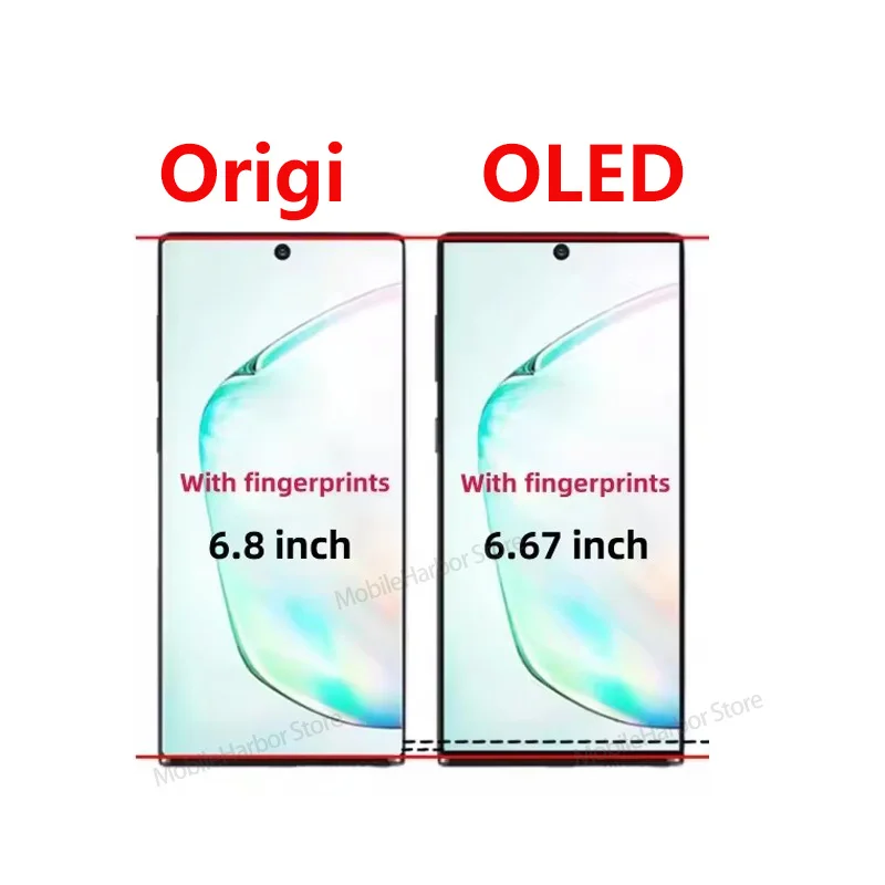 Supper OLED Display for Samsung Galaxy note 10 plus N9750 N975F LCD Touch Screen Digitizer Assembly For Galaxy note 10+ tested