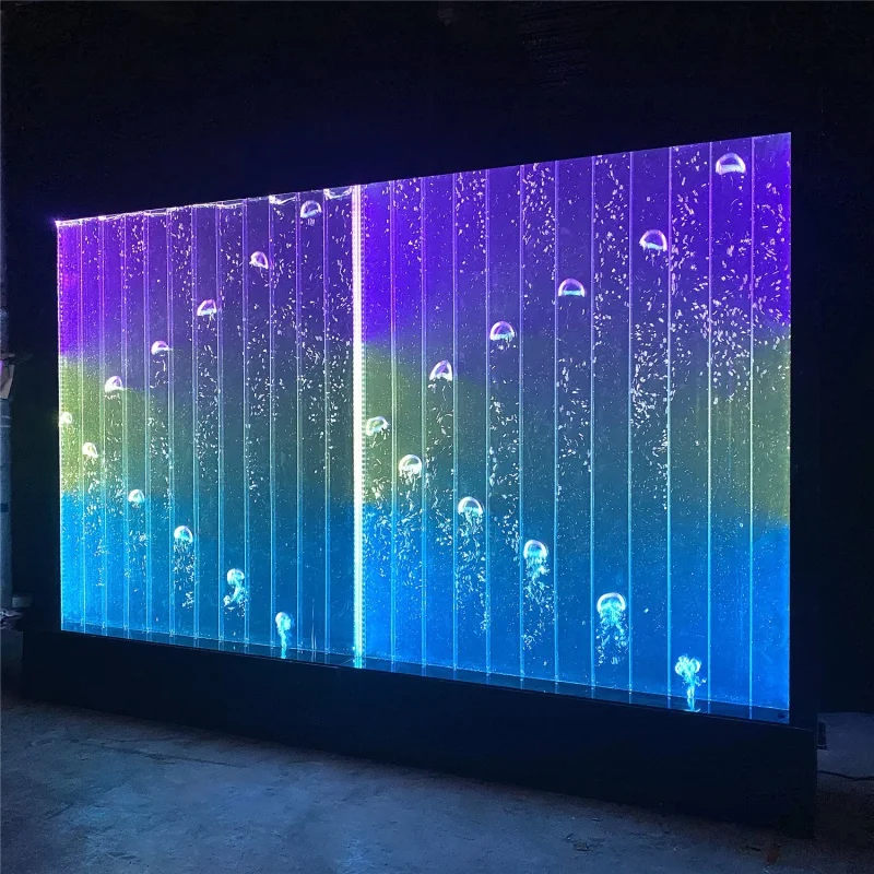 Imagem -06 - Iluminação Led Personalizada Painel de Parede Acrílico Divisão de Quarto Característica de Água Bolha de Água Tela