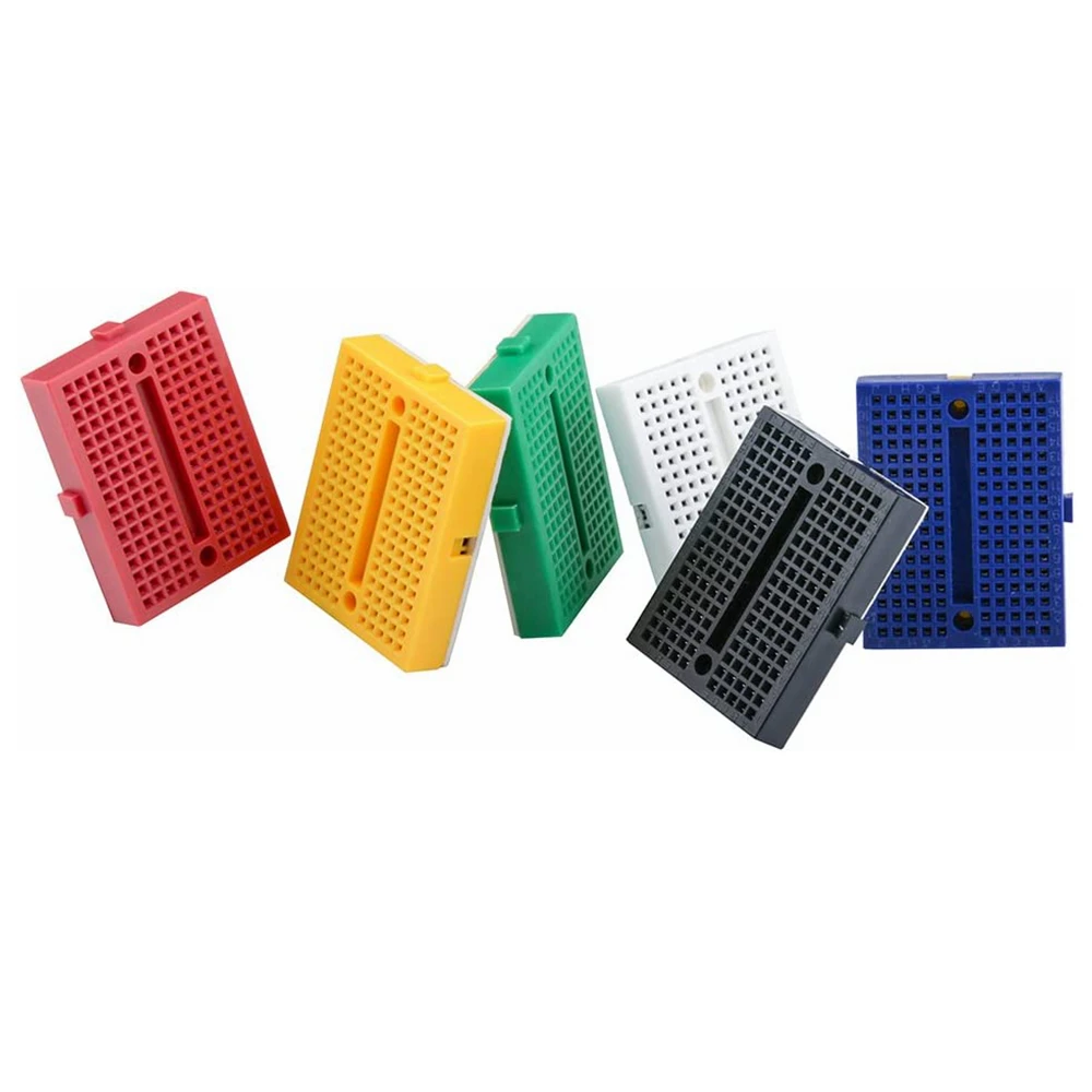 Placa de pruebas de 170 puntos de amarre, kit de Mini Placa de pan para bloques de conexión de distribución de escudo Arduino Proto