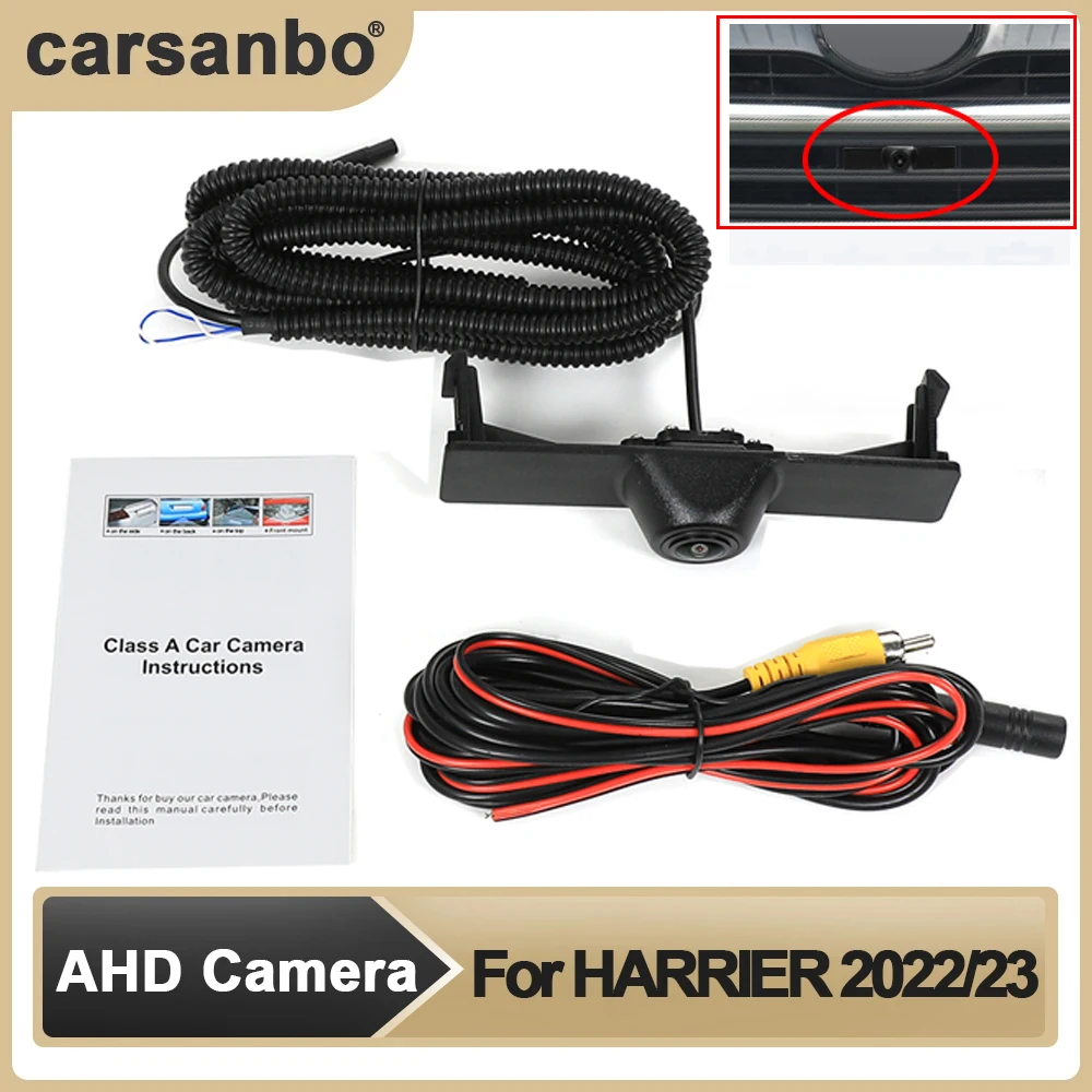 

Камера с логотипом переднего вида Carsnabo для Toyota HARRIER 2022 2023, HD ночного видения «рыбий глаз» 150 ° Система мониторинга парковки камеры