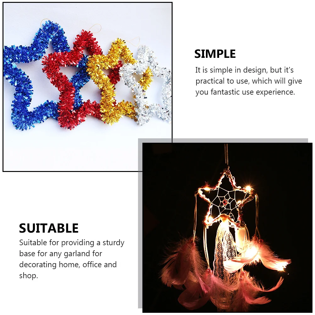 

3pcs Iron Wall Frame Diy Flower Iron Dreamcatcher Rack Arranging Rack For Christmas Garland Making Tool Dreamcatcher Supplies