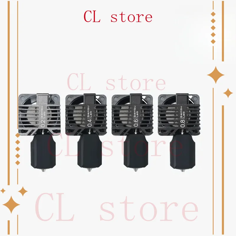 

for Bamboo Lab P1P P1S hot end complete kit P1 series 3D printers Stainless steel/Hardened steel Hotend 0.2/0.4/0.6/0.8mm Nozzle