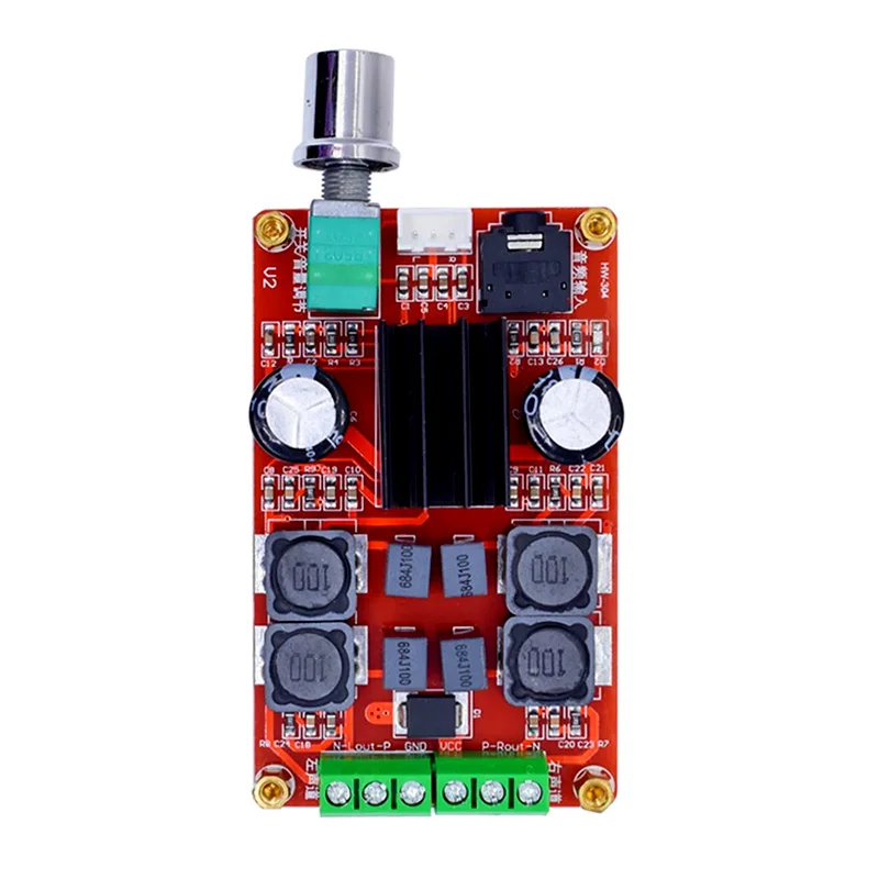 2*50W TPA3116D2 High-power Digital Amplifier Board TPA3116 Two-channel Amplifier Board 12-24V XH-M189