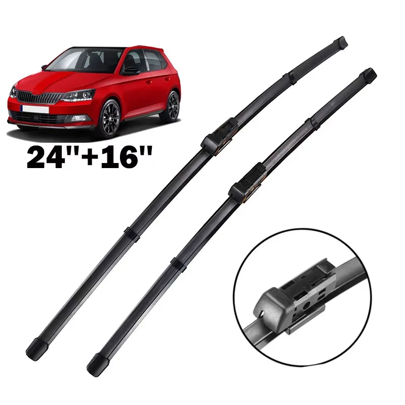 

Wiper LHD Front Wiper Blades For Skoda Fabia MK3 2015 - 2020 Windshield Windscreen Clean Window Car Rain Brushes 24"+16"