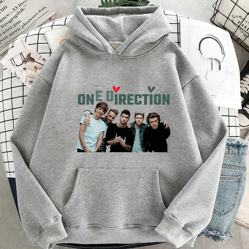 Direction One Hoodies Spring Long Sleeve Hooded Sweatshirt Fans Unisex Autumn Winter Tour Printing Sudaderas Streetwear Men Tops