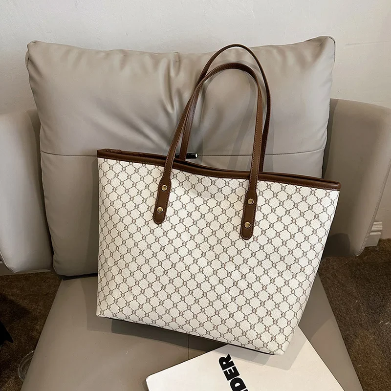 

High End High-capacity Bag For Women, New Trendy Tote Bag, Versatile Commuting Texture Portable Shoulder Bag