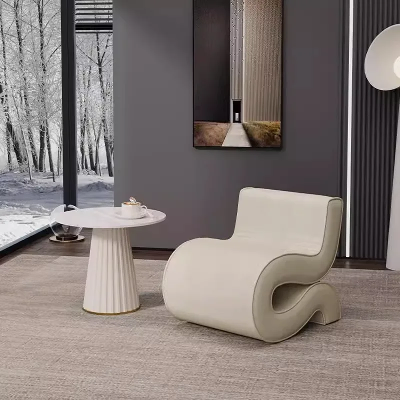 

White Comfort Living Room Chair Luxury Design Portable Lounges Chair Modern Nordic Comfortable Mecedoras De Adultos Smart Home