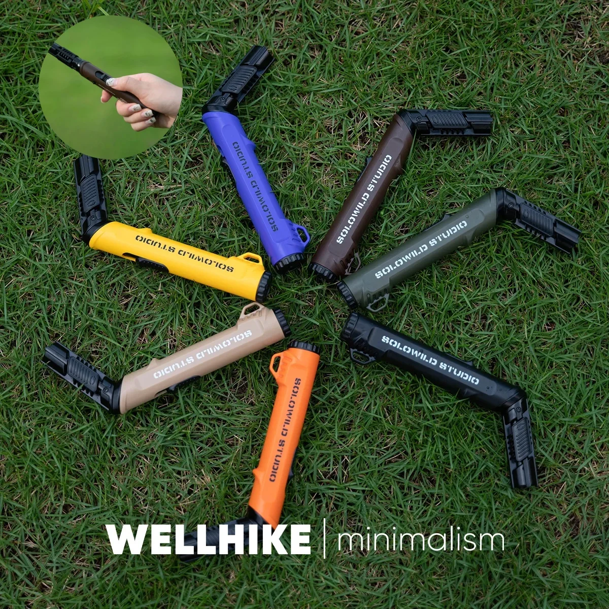 

WELLHIKE Outdoor Fire Fold Windproof Lighter Inflatable Barbecue Open Fire Tactical Wind Camping Igniter Rolling Tray Electric