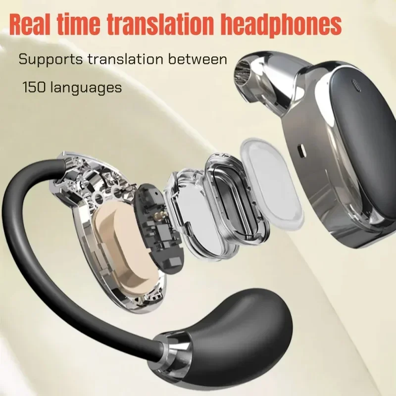 AI Voice 150 Languages Translation TWS Headphones Real Time Translate Portable In Ear Touch Multiple Languages Earphone