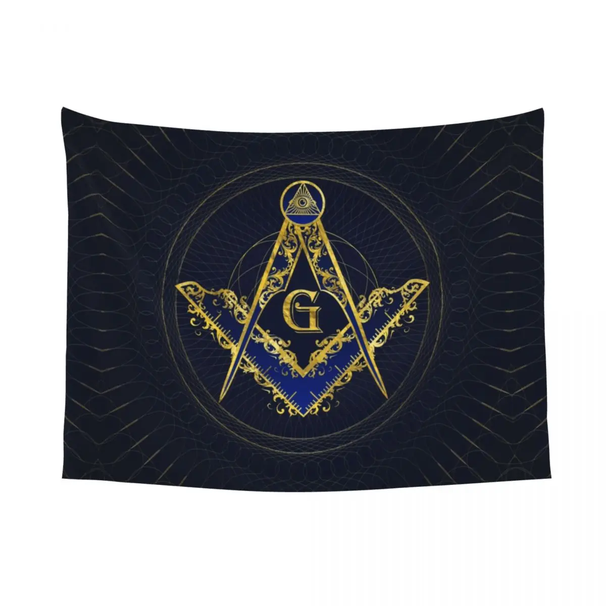 Freemason Evil Eye Symbol Tapestries for Living Room Masonic Mason Hippie Wall Hanging Tapestry Home Decoration