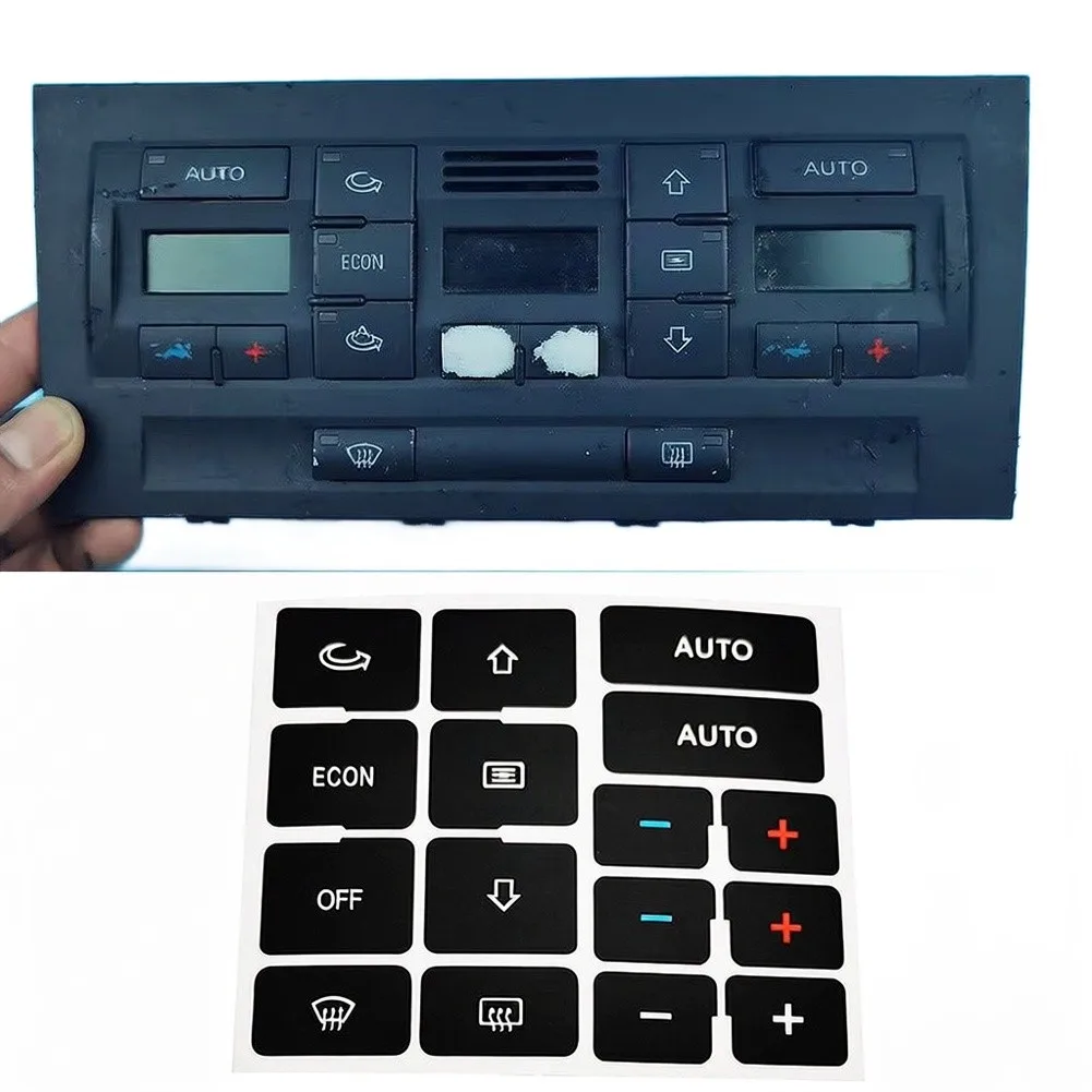 Car Control Decal Climate Control Car Repair White Lettering Black Overlay Light Penetration Reduction Fitment
