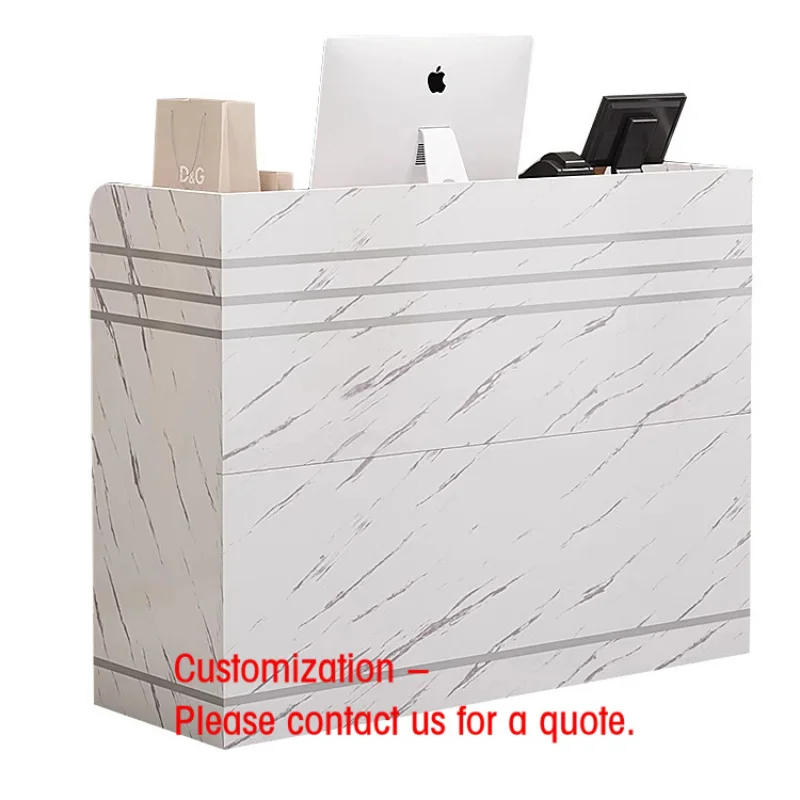 custom.Simple and Modern Supermarket Convenience Cash Register Locker Cabinet Wooden Checkout Counter