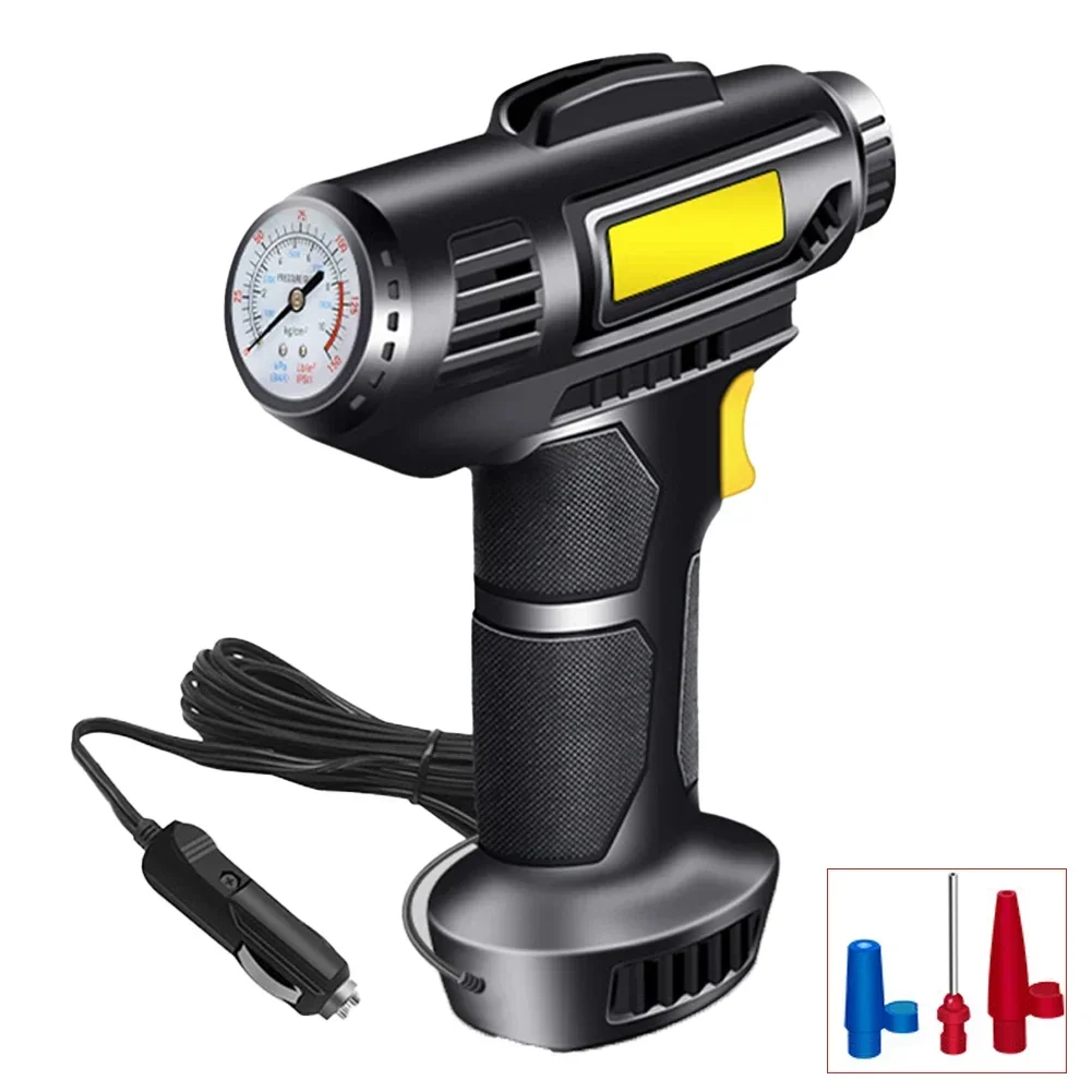 

Pump Tire Inflator Portable Professional Tire W Pure Copper Motor Wear Resistant Nylon Braided Inflatable Tube