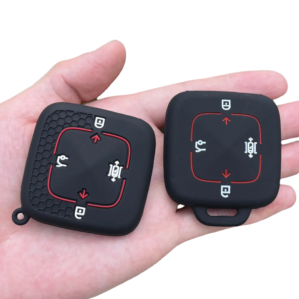 Silicone Car key protector cover keychain accessories for ZEEKR 001 keyless entry 4buttons remote rubber holder case shell set