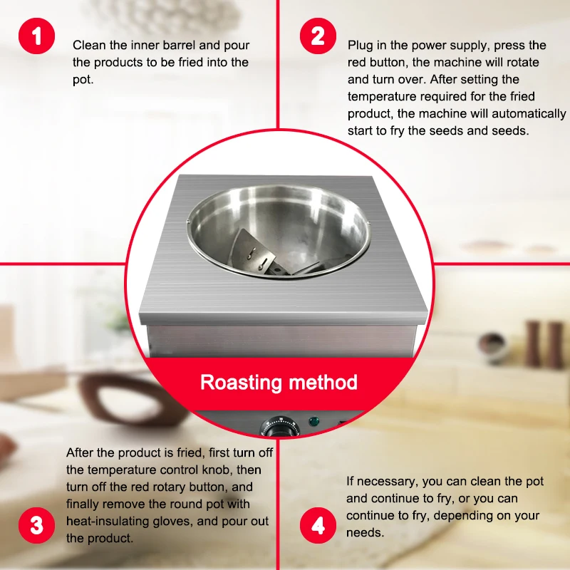 10 type vertical electric hot stir-frying machine sugar stir-fried chestnut machine fried chestnut machine