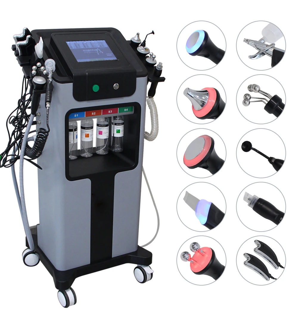 AOKO New10IN 1 Hydro Dermabrasion Aqua Peeling Ultraschall Gesichtspflege Sauerstoffinjektion Hautverjüngung Wittling Schönheitsmaschine – Detail 9
