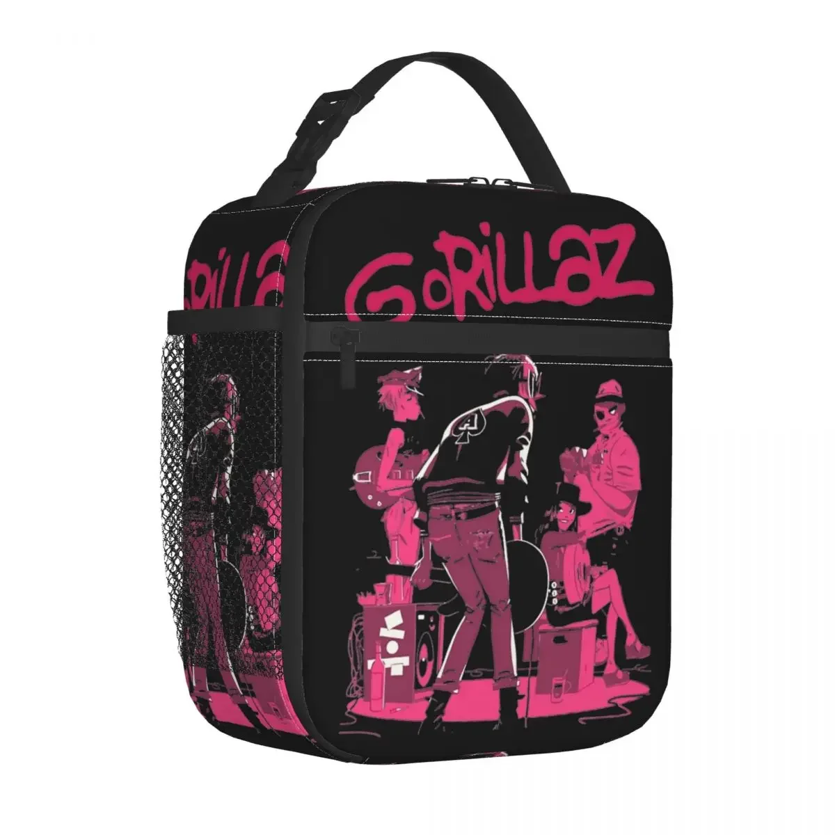 Gorillaz-Isolados Lunch Bag, Alta Capacidade, Banda Music Container, Saco Térmico, Tote Lunch Box, Escola Outdoor Food Bolsas