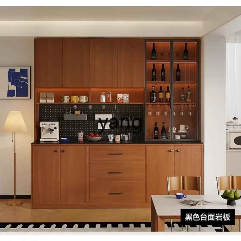 

LMMall solid wood retro dining side cabinet kitchen simple storage tea cabinet against the wall