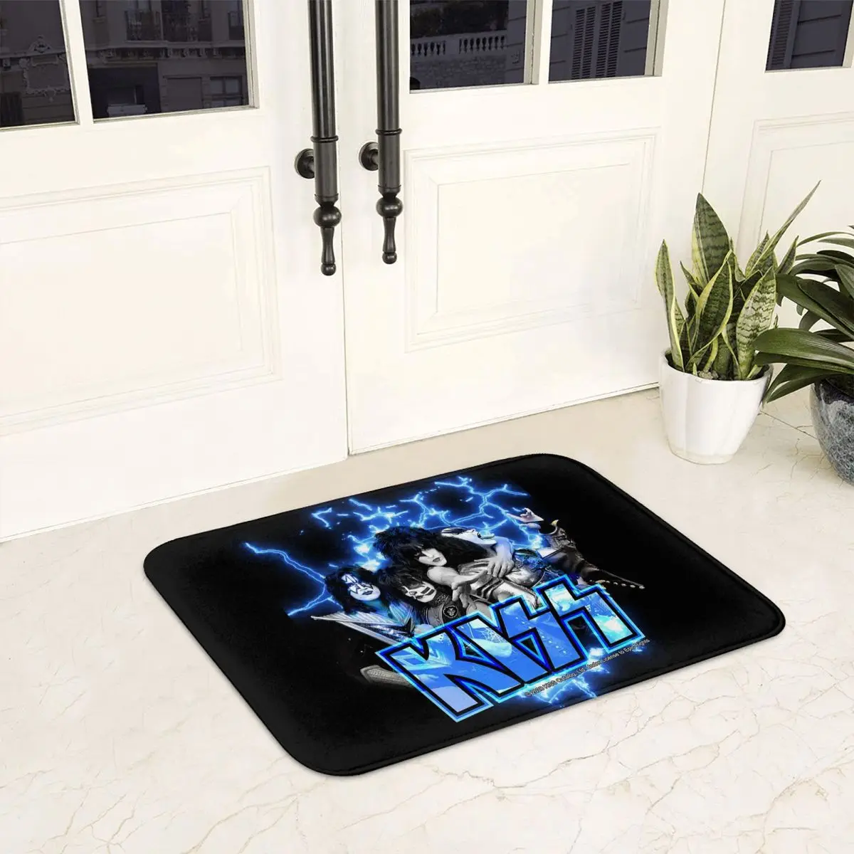 Kiss Rock Band Retor Anti-slip Doormat Floor Mat Durable Carpet Rug for Kitchen Entrance Home Bedroom Footpad Mats