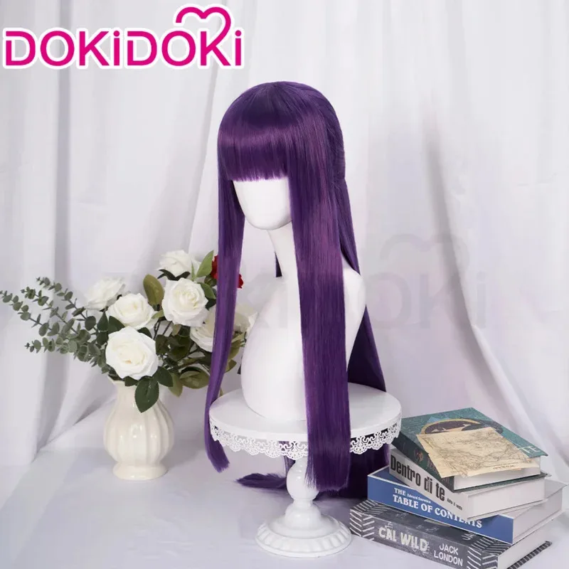 New 2025 Fern Anime Freeze: Beyond Journey's End Wig DokiDoki Women Cosplay Purple Hair Heat Resistant Halloween❤❤dd