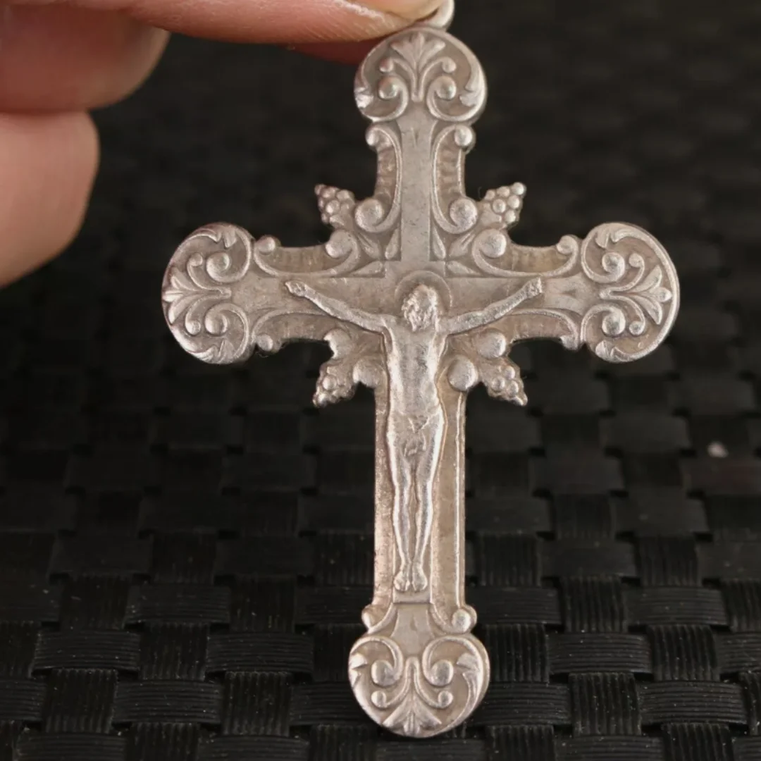 

Blessing tibet silver handmade cross hanging ornament