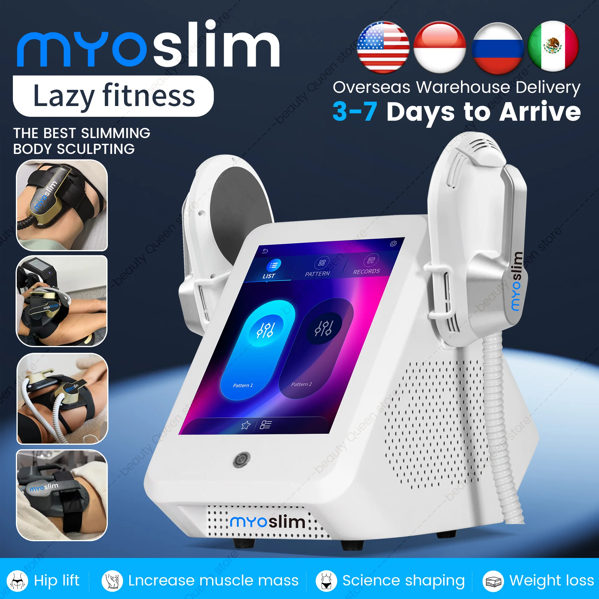 

MYoslim 6500W 15Tsl Fat Removal Contouring Muscle Electric Stimulation Ems Body Sculpt Slimming Muslim Sets Machine