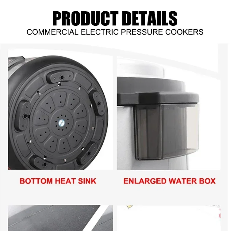 الأجهزة المنزلية الذكية دليل طباخ بطيء الفولاذ المقاوم للصدأ متعددة الوظائف 21L قدر الضغط الكهربائي