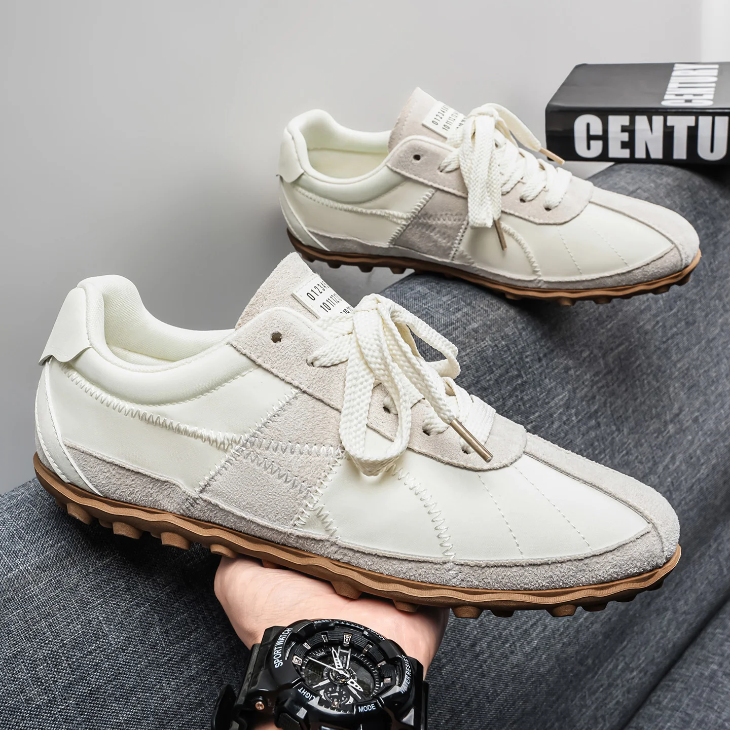 

2026 Spring Summer Retro Men Sneakers, Lightweight All-match Non-slip Wearproof Sports Casual German Trainers